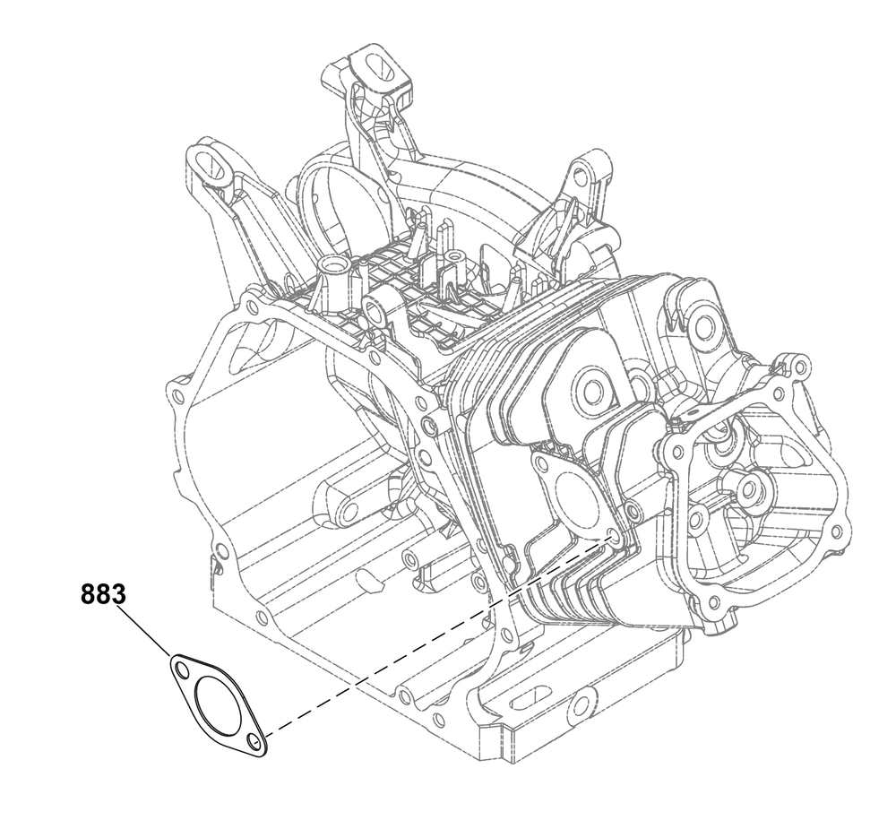 Exhaust Group Diagram and Parts List for 25E337-0030-G1  Briggs and Stratton Engine